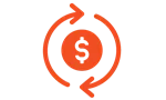 graphic icon showing recurring growth
