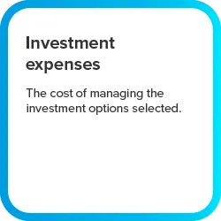 Investment Expenses - The cost of managing the investment options selected