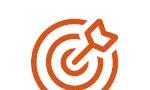 orange icon of an arrow in a bullseye