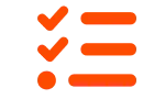 Icon representing a checklist.