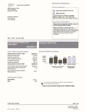 page one of participant statement