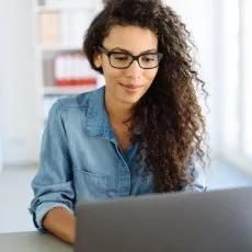 Woman at laptop