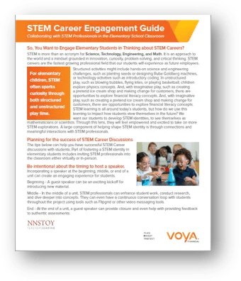 STEM Career Engagement Guide for the Elementary School Classroom