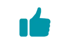 Icon representing thumbs up