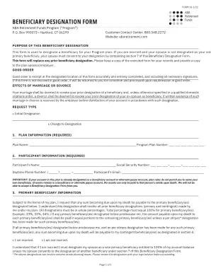 Beneficiary Designation Form 1