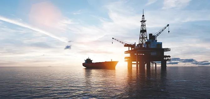 Oil platform on the ocean