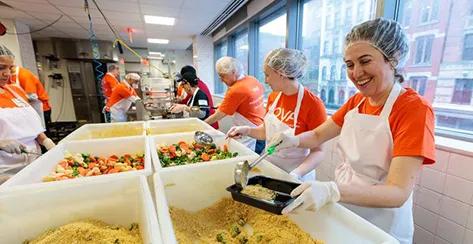 Voya employees volunteering