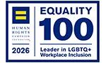 2026 Equality 100 Leader in LGBTQ+ Workplace Inclusion