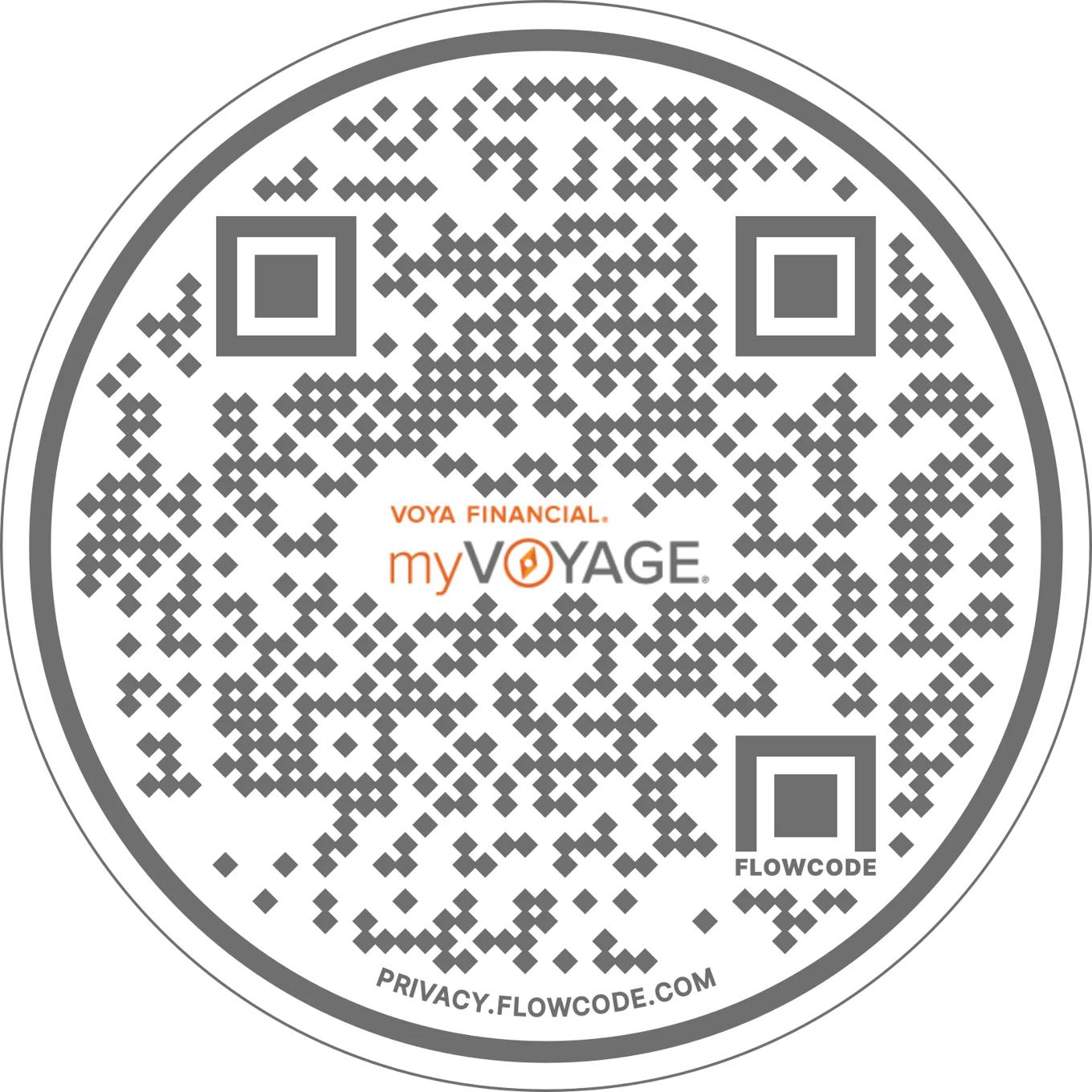 QR code to download the myVoyage app in the Apple or Google Play app stores