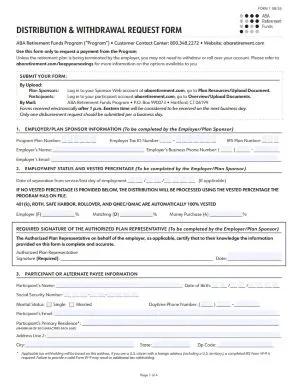 In-Service Withdrawal Form (page 1)