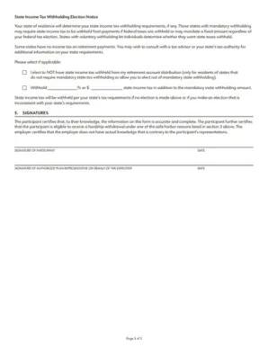 Screenshot of Hardship Withdrawal Form page 3