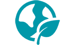 Globe and leaf icon