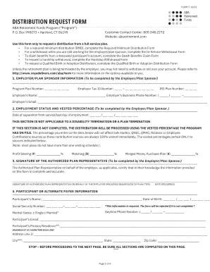 distribution request for first page