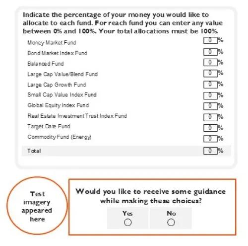 Employee test example, and imagery placement.  