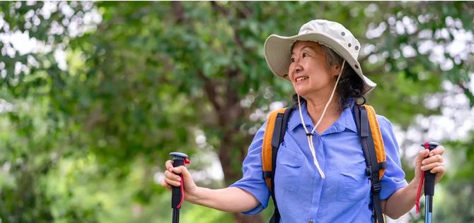 woman hiking