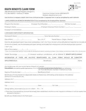 ABA Death Benefits Claim 1