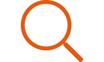 Orange hourglass icon 
