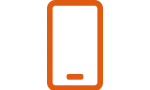 Orange smartphone icon