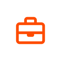 Briefcase icon orange