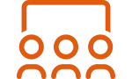 Orange conference icon