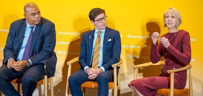Amy Vaillancourt, president of Retirement, joined a Bloomberg Invest 2026 panel
