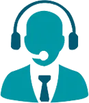Icon of a an advisor with a headset. 