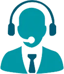 Icon of a an advisor with a headset. 